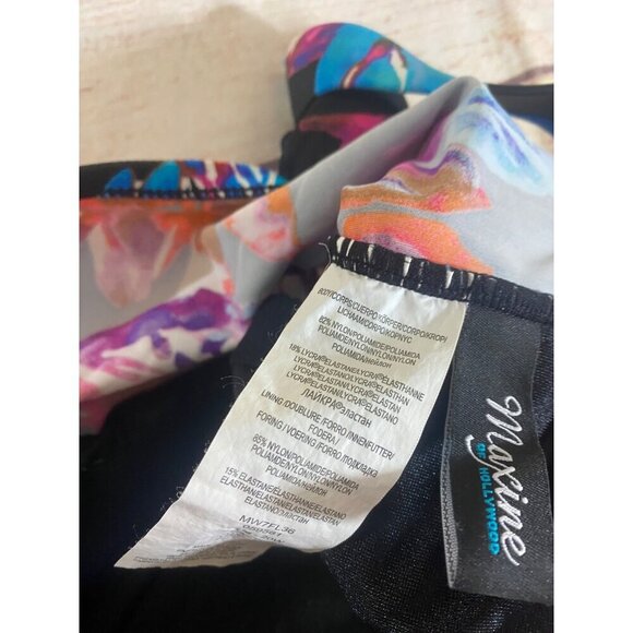 Maxine Of Hollywood Women's Multi Color Floral Retro One Piece Swimsuit - 20W - Picture 8 of 10